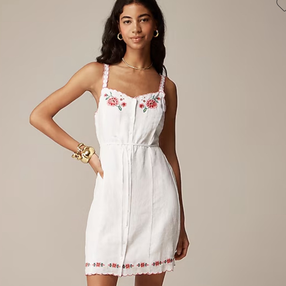 J Crew Embroidered Dress NWT